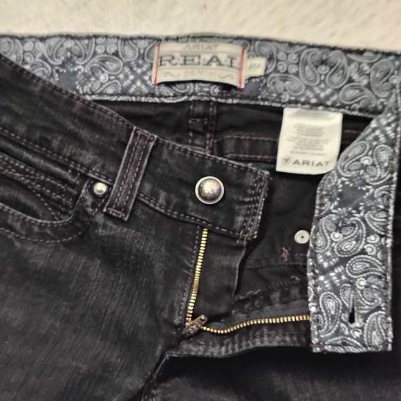 Ariat REAL Jeans Womens Size 27L Black Riding Mid Rise Bootcut 10011684 - Picture 13 of 13